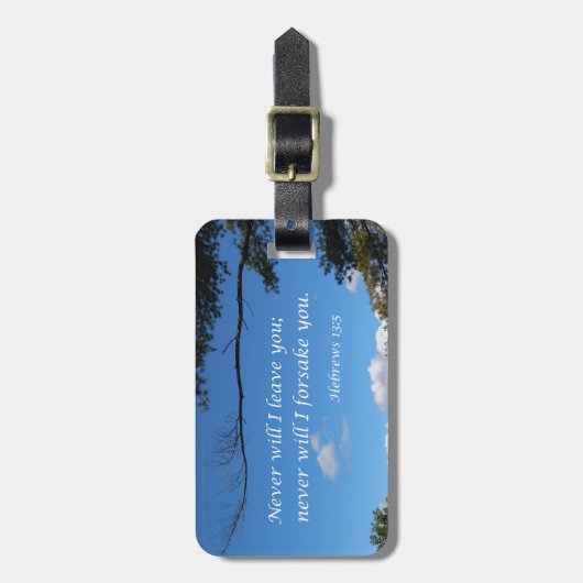 ヘブル13:5わたしは決してあなた離れを思わない ラゲッジタグ (正面縦)