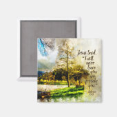 ヘブル13:5わたしは決してあなた離れを見捨てず、あなたを見捨てない マグネット (正面/裏面)