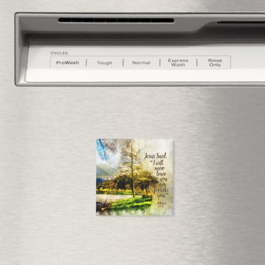 ヘブル13:5わたしは決してあなた離れを見捨てず、あなたを見捨てない マグネット (インサイチュ (食洗機))