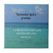 ヘブル13:5わたしは決して離れお前を見捨てない… タイル (正面)