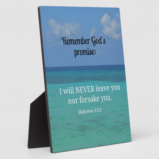 ヘブル13:5わたしは決して離れお前を見捨てない… フォトプラーク (側面)