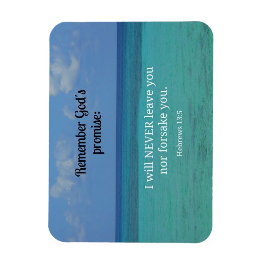 ヘブル13:5わたしは決して離れお前を見捨てない… マグネット (縦)