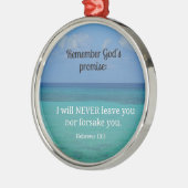 ヘブル13:5わたしは決して離れお前を見捨てない… メタルオーナメント (左)