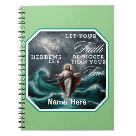 ヘブル13:6恐怖の肯定の信仰カスタムの信仰 ノートブック