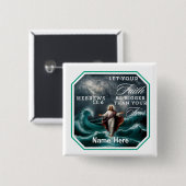 ヘブル13:6恐怖の肯定の信仰カスタムの信仰 缶バッジ (正面&裏面)