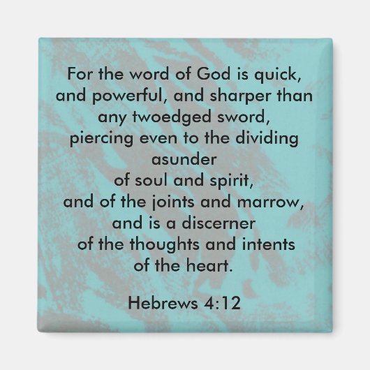 ヘブル4:12磁石 マグネット (正面)