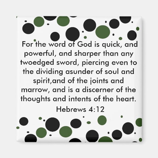 ヘブル4:12磁石 マグネット (正面)