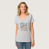 ヘブル4:12 (NKJV)聖書の聖句God Christian Tシャツ (正面フル)