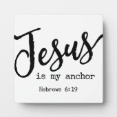 ヘブル6:19イエスは私のいかり聖書の聖句のしるしである フォトプラーク (正面)