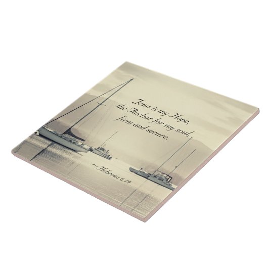 ヘブル6:19私の魂のためのイエスのいかりは、ヨット タイル (側面)