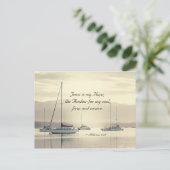 ヘブル6:19私の魂のためのイエスのいかりは、ヨット ポストカード (スタンド正面)