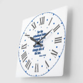 ヘブル7:12 KJV聖書ローマ数字II スクエア壁時計 (傾斜)