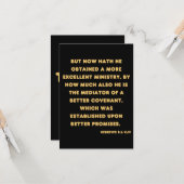 ヘブル8:6 KJV聖書の聖句の挨拶 カード (正面/裏面インサイチュ)