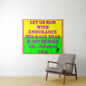 ヘブレウス12:1の聖書の一節。 タペストリー (インサイチュ(横))