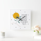 ヘブレウズ11:6信仰なしでは不可能です神様 スクエア壁時計 (ホーム)