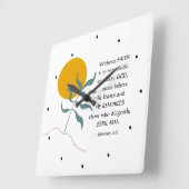 ヘブレウズ11:6信仰なしでは不可能です神様 スクエア壁時計 (傾斜)