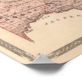 ヘブロン，チェスタートンとポーター郡の地図 ポスター (角)