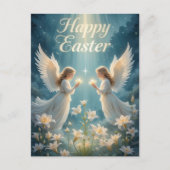 ヘブンアンゲリックイースタースピリチュアルハッピーイースター シーズンポストカード (正面)