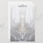 ヘブンアンジェルウィングクロスフラクタルアート文房具 便箋 (正面/裏面)