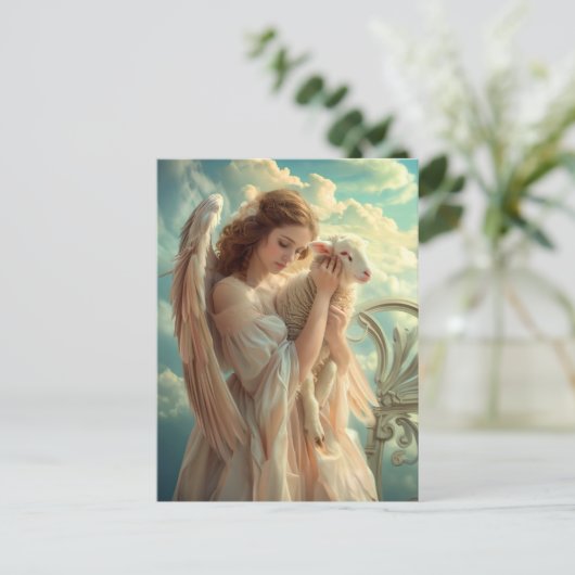 ヘブンセレニティシムエンジェルと子羊 ポストカード (スタンド正面)