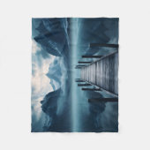 ヘブンマウンテンレイクサイドホライゾンランドスケープ フリースブランケット (正面)