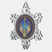 ヘブンリーウィングギター スノーフレークピューターオーナメント (右)