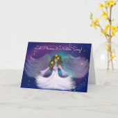 ヘブンリーエンジェルクリスマスカード カード (黄色い花)