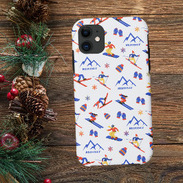 ヘブンリーカリフォルニアネバダスキースノーボードパターン iPhone 11 ケース