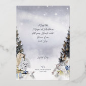 ヘブンリークリスマスイブ、ブルーメルレコリーエンジェル –  箔シーズンカード (裏面)