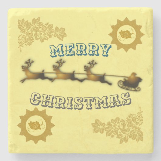 ヘブンリーゴールデンサンタクロース聖降誕祭 ストーンコースター (正面)