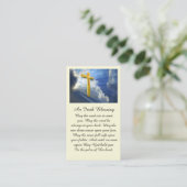 ヘブンリースカイ悔やみや弔慰祈りの言葉カード 名刺 (スタンド正面)