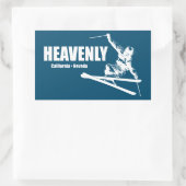 ヘブンリースキーリゾートカリフォルニアネバダスキーヤー 長方形シール (バッグ)