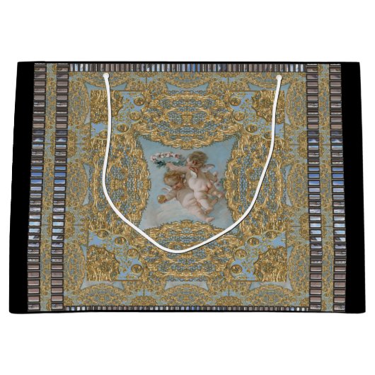 ヘブンリーチェルブスクリスマスホリデー ラージペーパーバッグ (正面)