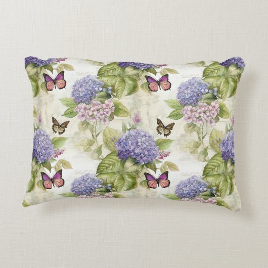 ヘブンリーパープルアジサイ調和 アクセントクッション (裏面)