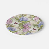 ヘブンリーパープルアジサイ調和 ペーパープレート (アングル)