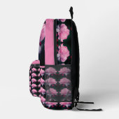 ヘブンリーピンクのバラのパーソナライズされた花 プリントバックパック (右)