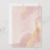 ヘブンリーピンクウォーターカラーウェディングRSVPカード 招待状 (裏面)