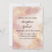 ヘブンリーピンクウォーターカラー結婚式招待状 招待状 (正面)