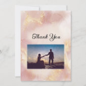 ヘブンリーピンクウォーター結婚カラーサンキューカード 招待状 (正面)