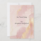 ヘブンリーピンクウォーター結婚カラーサンキューカード 招待状 (裏面)