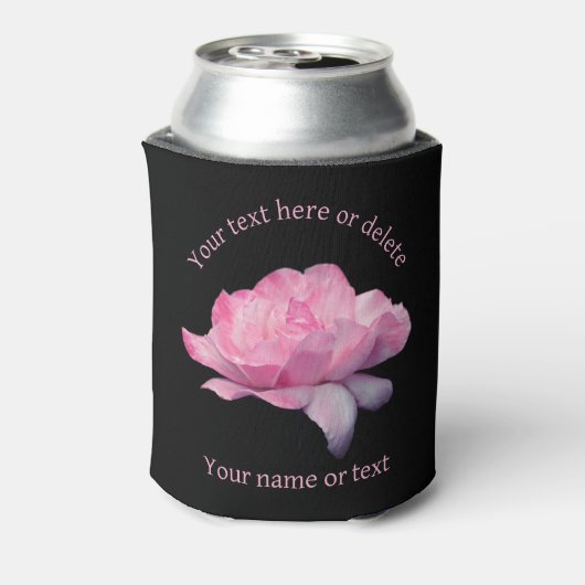 ヘブンリーピンクパーソナライズされたローズ 缶クーラー (缶裏面)