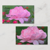 ヘブンリーピンクローズフラワービジネスカード 名刺 (正面/裏面)