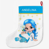 ヘブンリーフェアリーガール&スターズ ラージクリスマスストッキング (裏面)