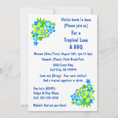 ヘブンリーフラルアウ（ハワイ式宴会）&BBQ招待状 招待状 (裏面)