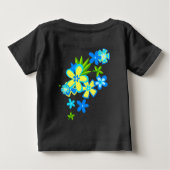 ヘブンリーフラ乳児クリーパー ベビーTシャツ (裏面)