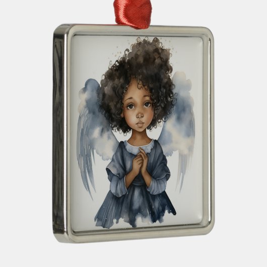 ヘブンリーブラックエンジェルインブルーセレニティ メタルオーナメント (右)