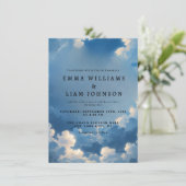 ヘブンリーブルースカイクラウド結婚式招待状 招待状 (スタンド正面)