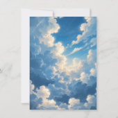 ヘブンリーブルースカイクラウド結婚式招待状 招待状 (裏面)