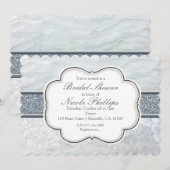 ヘブンリーホワイトラッフルズ&レースエレガント招待状 招待状 (正面/裏面)