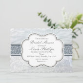 ヘブンリーホワイトラッフルズ&レースエレガント招待状 招待状 (スタンド正面)